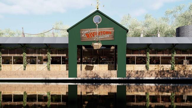 Theme park giant Dreamworld has announced a restaurant as the final addition to their brand new precinct Rivertown. Picture: Supplied