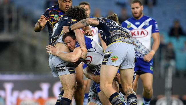 Granville night was cut short against the Bulldogs. (AAP Image/Dan Himbrechts)