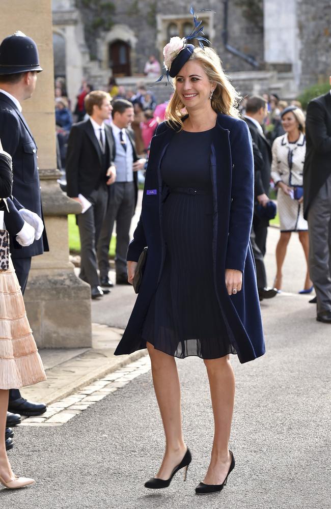 Holly Branson arrives for the wedding of Princess Eugenie of York and Jack Brooksbank at St George’s Chapel, Windsor Castle, near London, England, Friday Oct. 12, 2018. (Matt Crossick, Pool via AP)