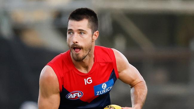 Neal-Bullen in action for Melbourne last season. Picture: Michael Willson/AFL Photos via Getty Images