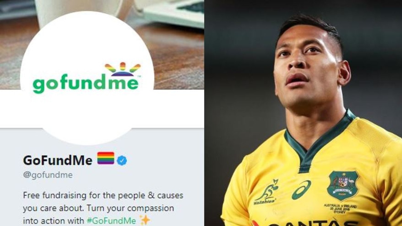 Israel Folau's GoFundMe was pulled down