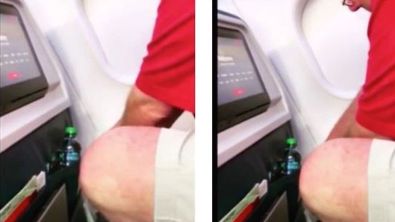 This photo sparked outrage on social media – a man was caught cutting his toenails.