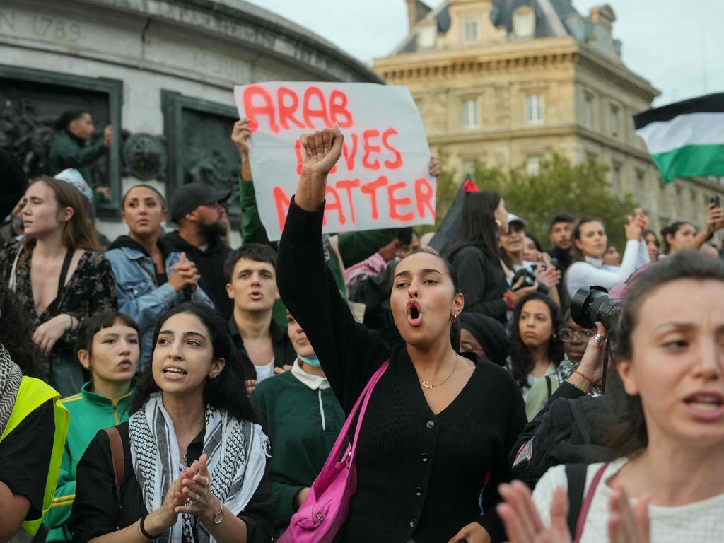 A pro-Palestinian demonstration takes place in Paris. Picture: AFP