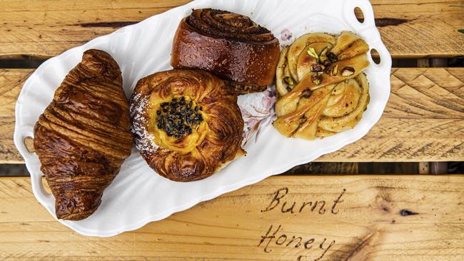 Fresh pastries available from Burnt Honey cafe, Copacobana on the Central Coast.