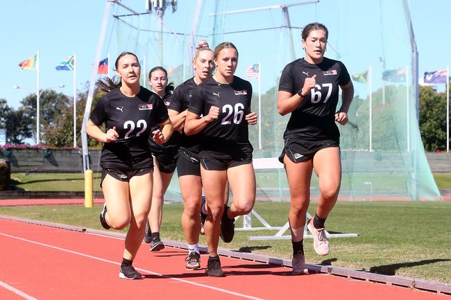 The AFLW held a draft combine for Queensland players at Runaway Bay Indoor Sports Centre. Picture: Richard Gosling.