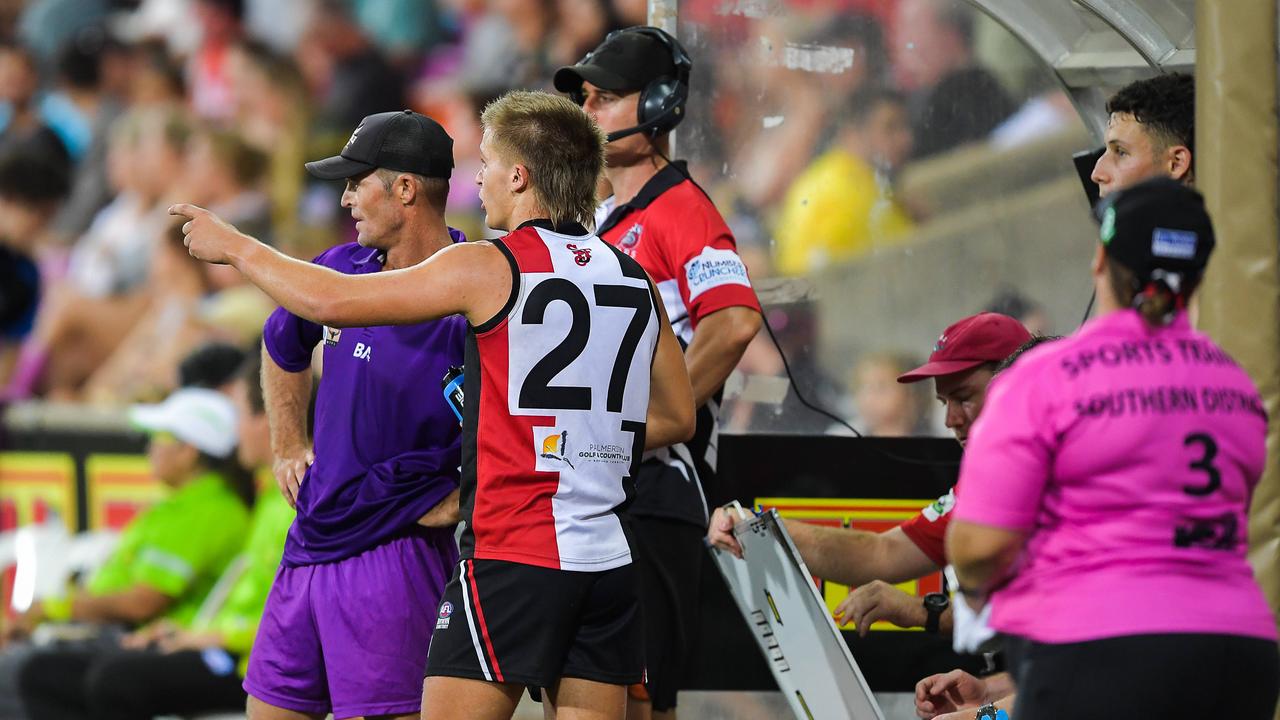 Waratah vs Southern Districts in the 2022-23 NTFL grand final. Picture PEMA TAMANG Pakhrin