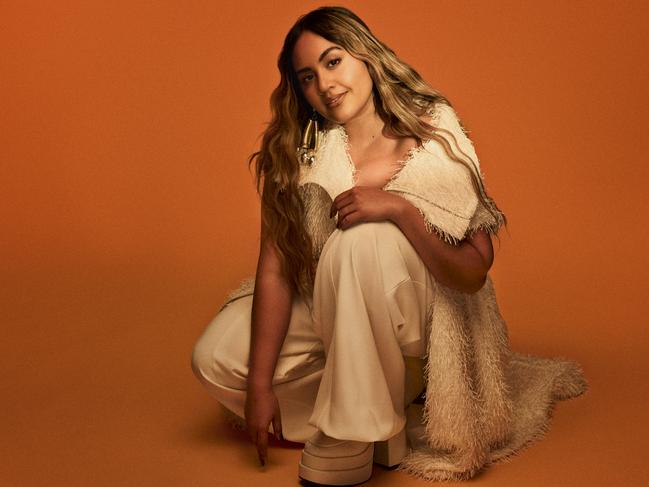 Australian singer and The Voice coach Jessica Mauboy, who is typically very private about her personal life, has released a love ballad written for her husband called Flashback. Picture: Supplied