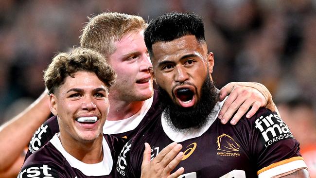 The Broncos face a battle on their hands to hang onto superstar Payne Haas. (Photo by Bradley Kanaris/Getty Images)