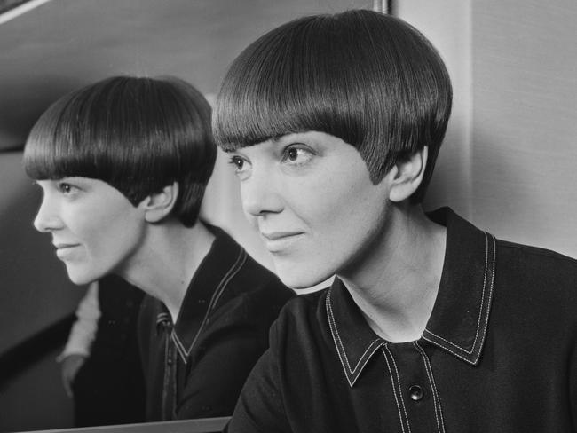 Quant’s slick Vidal Sassoon crop was the “It” haircut of its day. (Photo by Ronald Dumont/Daily Express/Hulton Archive/Getty Images)