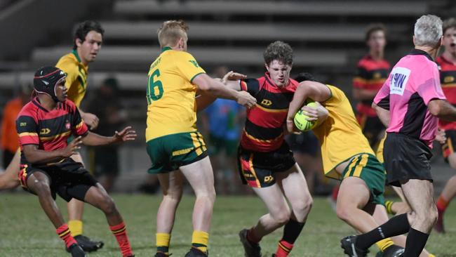 Rockhampton Grammar School's Luke Callanan with the ball