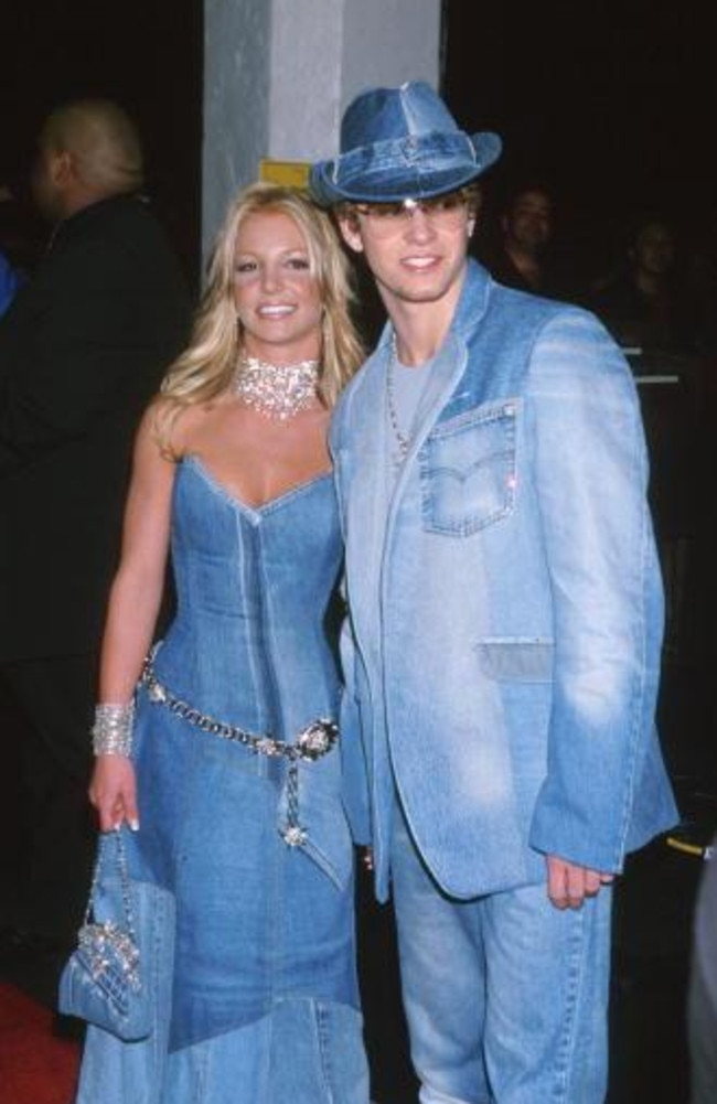 Britney Spears and Justin Timberlake’s iconic look. Picture: Jeffrey Mayer/WireImage