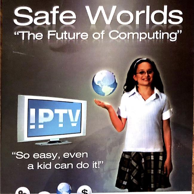 An advertisement for Safe Worlds TV called it the future – but many investors were concerned it looked like it was straight out of the 90s.