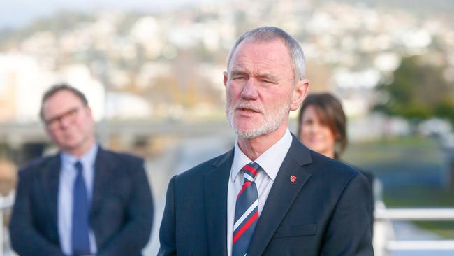 Launceston mayor Albert van Zetten at the announcement of the construction tender for the next stage of UTAS' northern transformation in Launceston. Picture: PATRICK GEE