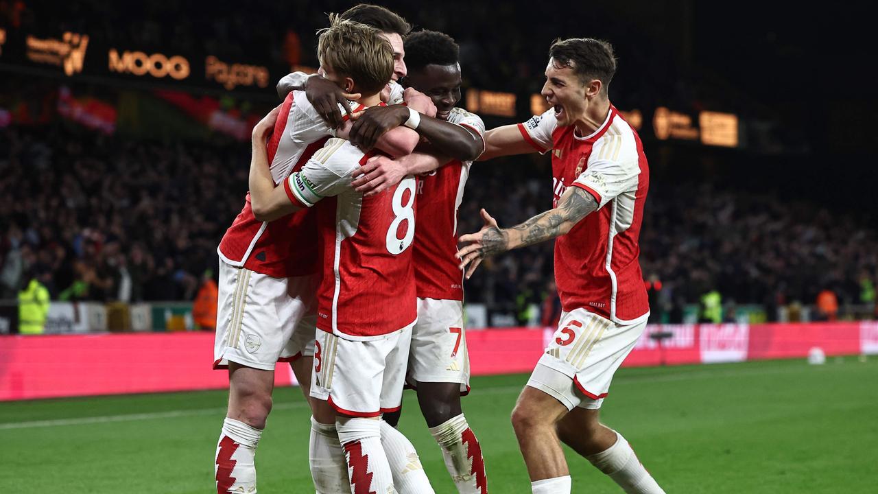 Arsenal returned to the top of the Premier League thanks to a victory over Wolves. (Photo by HENRY NICHOLLS / AFP)