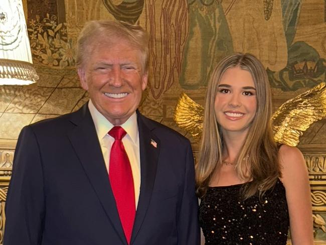 Donald Trump with his granddaughter, Kai, on election night 2024. Source - https://x.com/KaiTrumpGolfs