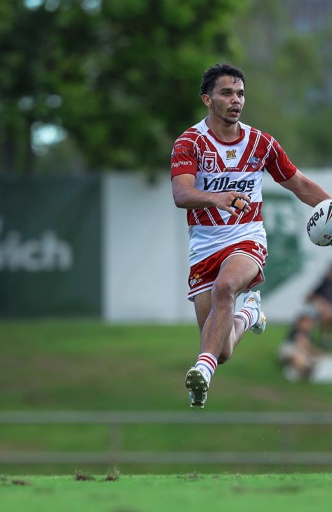 Latrell Siegwalt playing for the Dolphins in the Queensland Cup. Source: Dolphins Instagram.