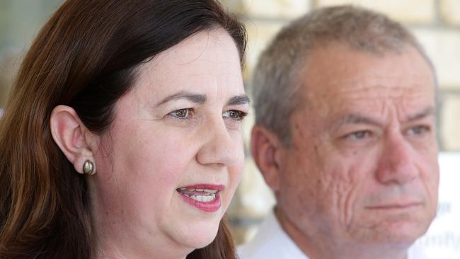 Premier Annastacia Palaszczuk with Member for Toohey Peter Russo. Photographer: Liam Kidston