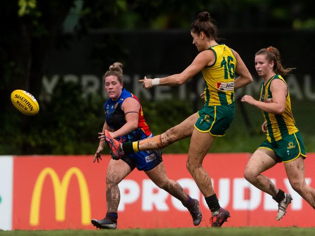 Star PINT ruck Jasmyn Hewett has enjoyed a fine 2020-21 Women’s Premier League season, making her one of the favourites for the Gwynne Medal. Picture: Che Chorley