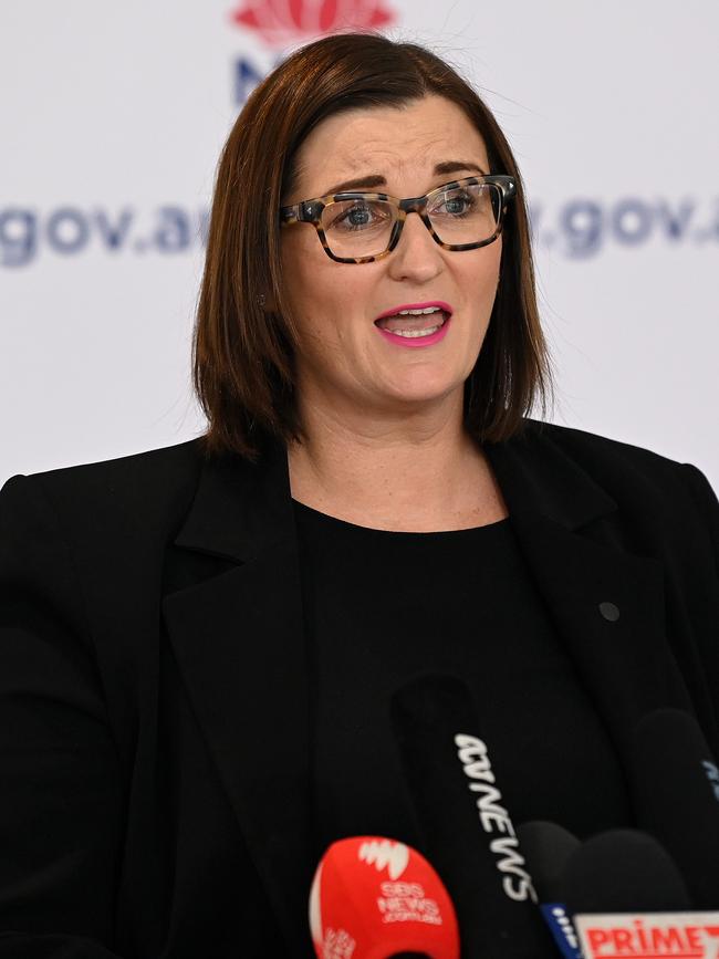 Education Minister Sarah Mitchell on Friday. Picture: NCA NewsWire/Bianca De Marchi