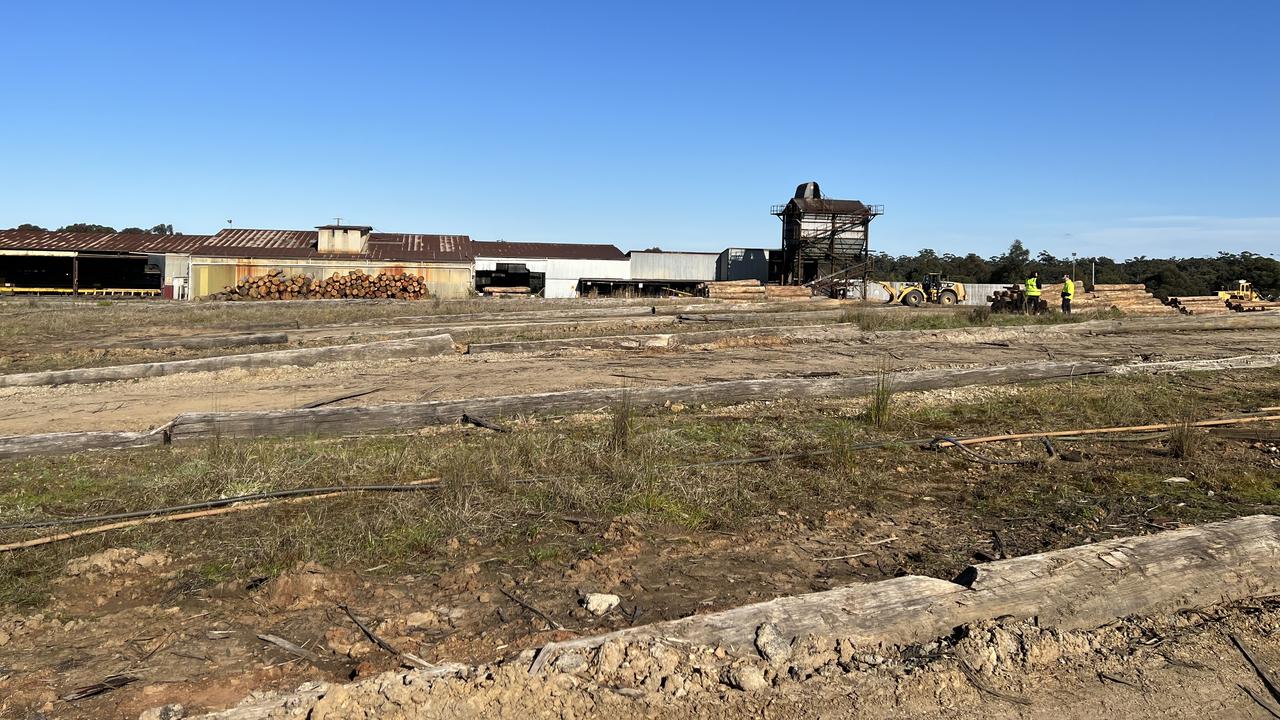 Parkside Mill’s timber yard is almost empty, with its 37 workers facing a bleak future.