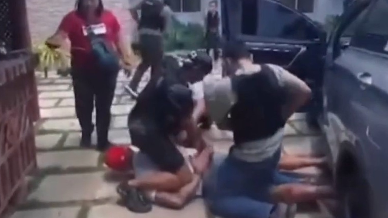 The arrest as reported by Indonesian television. Photo: NTV News