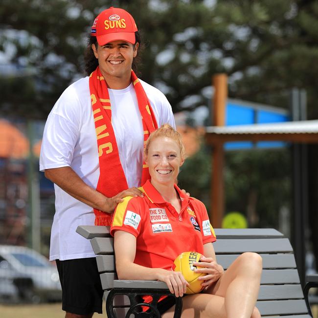 Alison Drennan and her husband Jason Gutierrez. Picture: Scott Powick