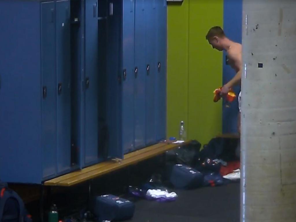 Tom Lynch in the sheds.