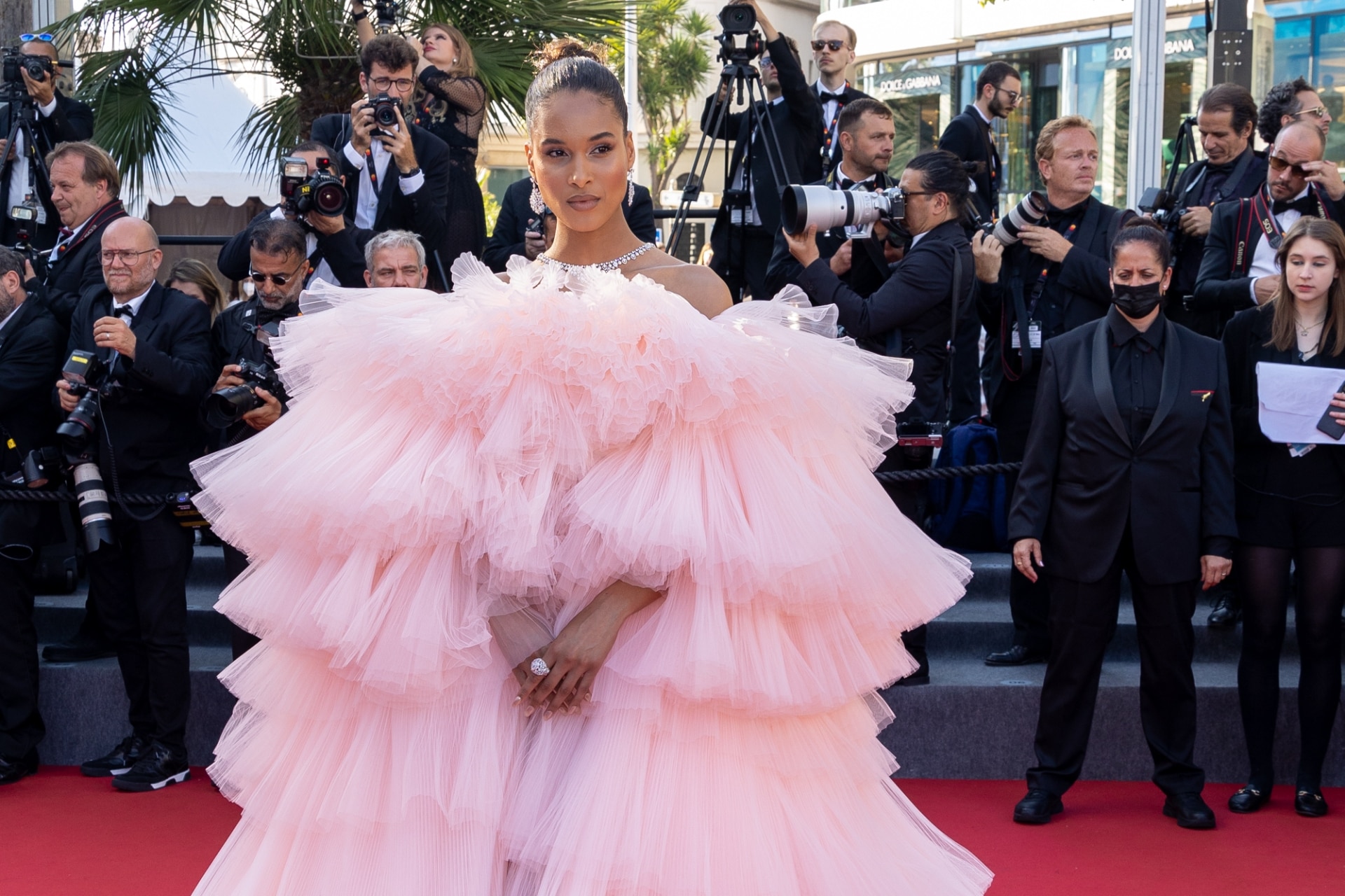 Look 26: Crushed Ice Cannes Bustier Gown