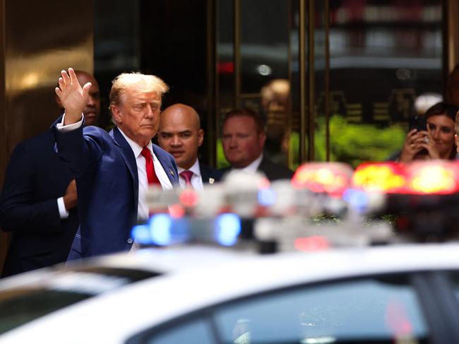 Former US President and Republican presidential candidate Donald Trump leaves Trump Tower in New York City on May 31, 2024. Donald Trump became the first former US president ever convicted of a crime after a New York jury found him guilty on all charges in his hush money case, months before an election that could see him yet return to the White House. (Photo by Charly TRIBALLEAU / AFP)