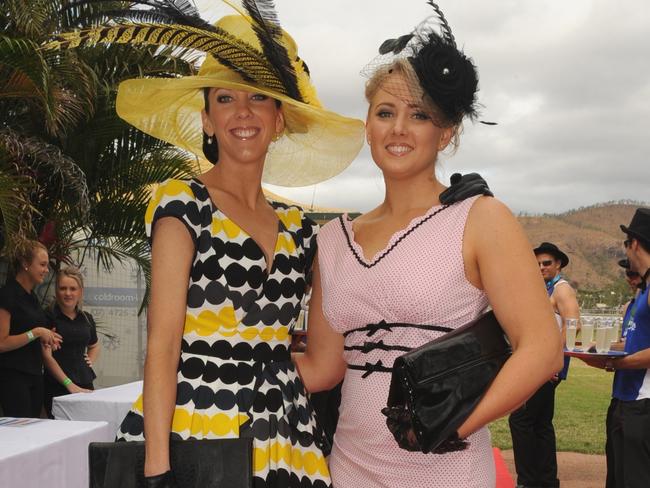 Melissa Prince and Tammy Clair at the 2011 Townsville Ladies Day Races held at the Cluden Racetrack.