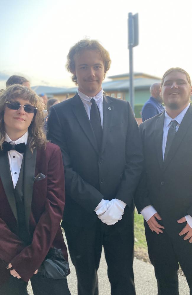 Rhori, Zachery and Seth at the 2022 Beerwah State High formal.