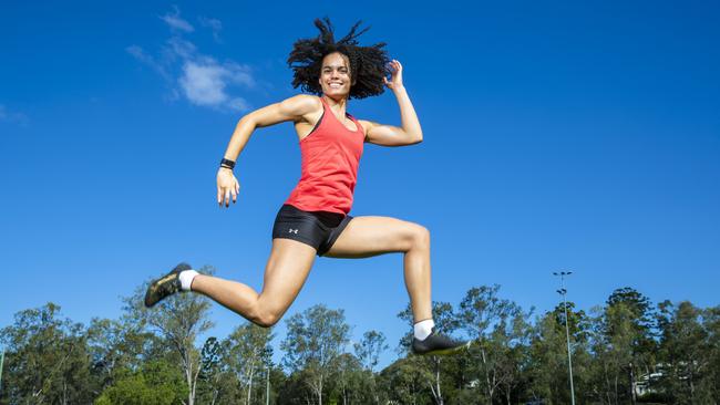 St Peters Lutheran College sprinter Torrie Lewis, Thursday, November 19, 2020 Picture: Richard Walker