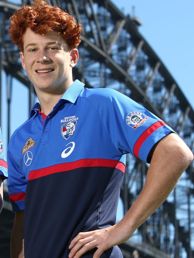 Ed Richards in his new colours after the draft. Picture: Justin Sanson