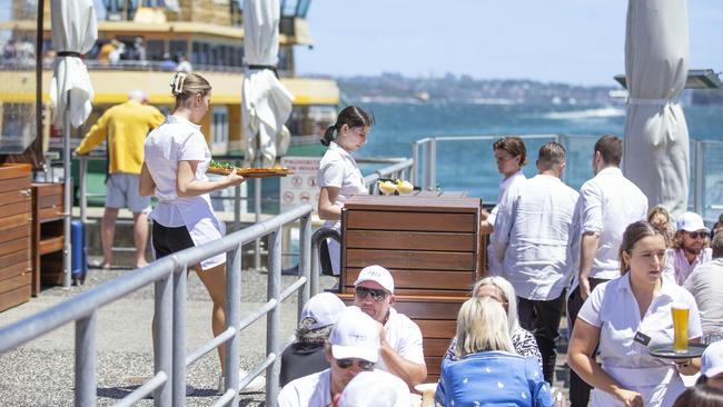 Hugos at Manly Wharf is a popular eatery with locals and tourists. Picture: CBRE,