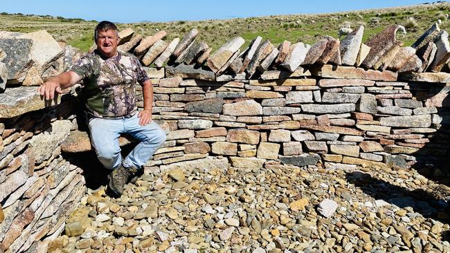 Chris 'Rockjaw' Rhodes offers history tours of Vansittart Island, off Flinders Island, Tasmania. Photo: Cas Garvey