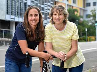 GOING THE DISTANCE: Physio and Pain Revolution Rural Outreach rider Sophie Stewart with her proud patient Christine Clegg. Picture: Patrick Woods