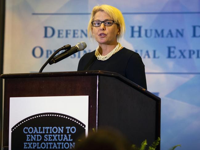 Dr. Rachel Carling-Jenkins speaks at the Coalition to End Sexual Exploitation Global Summit in Washington DC.