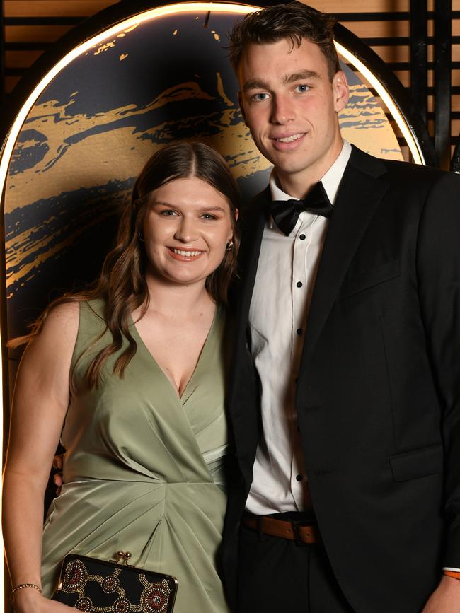Akaysha Hill and Riley Thilthorpe. Picture: Naomi Jellicoe