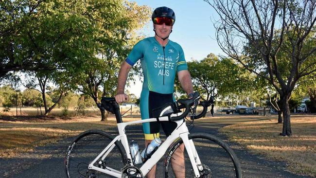 David Schefe prepares to head to Denmark to represent Australia in duathlon. Picture: Alexia Austin