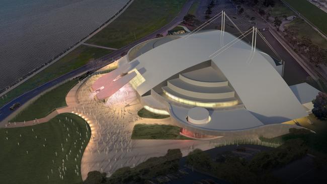 An artist’s impression of an upgraded Derwent Entertainment Centre.