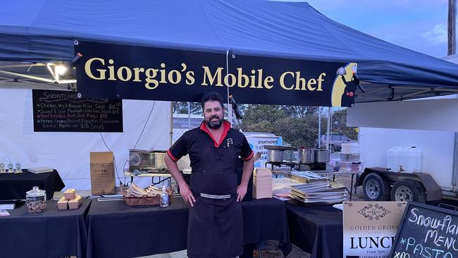 Giorgio's Mobile Chef owner Jason Costanzo at his food stall at the Snowflakes in Stanthorpe 2021 festival. Photo: Madison Mifsud-Ure / Stanthorpe Border Post