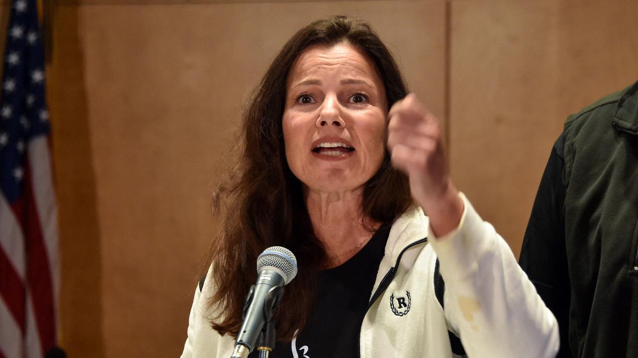 SAG-AFTRA president Fran Drescher speaks ahead of a strike order after last-ditch talks with studios on their demands over dwindling pay and the threat posed by artificial intelligence ended without a deal. Picture: AFP