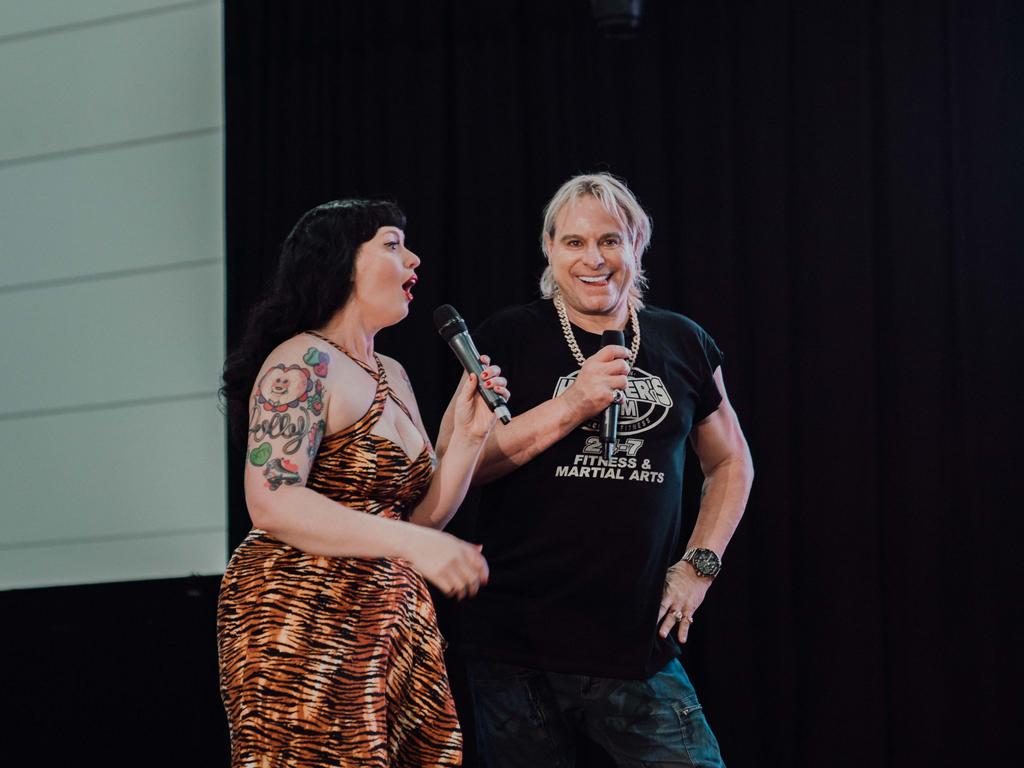 The hosts of the Australian Tattoo Expo's S***est Tat Comp