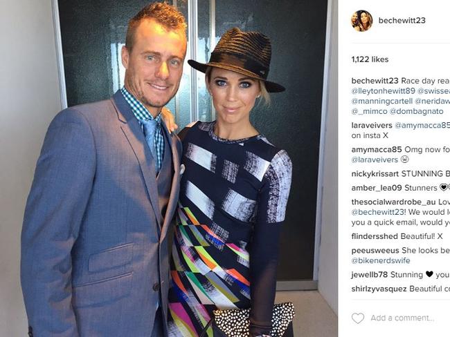 Bec Hewitt and her husband Lleyton. Picture: Instagram