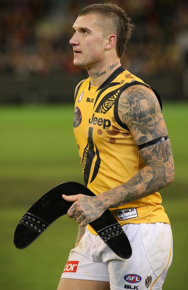 Dustin Martin judged best on ground after his 37 disposals. Picture: Wayne Ludbey