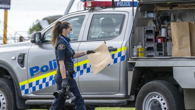Suspicious death on Montrose Foreshore. Picture: Caroline Tan