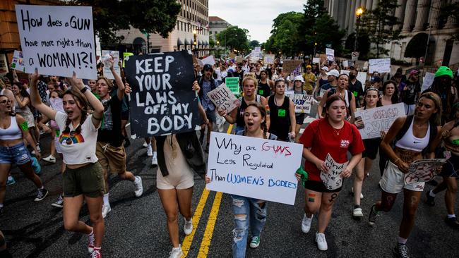 Sales of emergency contraception pills have surged since the US Supreme Court officially overturned Roe v Wade on Friday local time. Picture: Samuel Corum/AFP