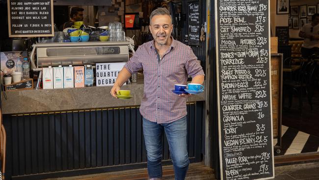 CBD traders such as Theo Roussos are also opposed to a proposed injecting room near Flinders Street Station. Picture: Jason Edwards