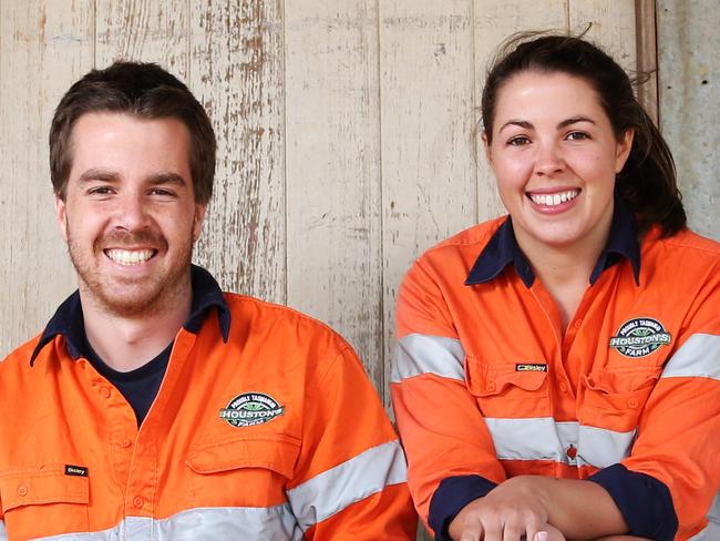 Third generation farmers, brother and sister Liam and Rosie Houston, of Houston's Farm have become the public face of the salad lettuce farmer. The pair feature on salad bowl packing sold throughout thousands of Australian supermarkets. Picture: NIKKI DAVIS-JONES