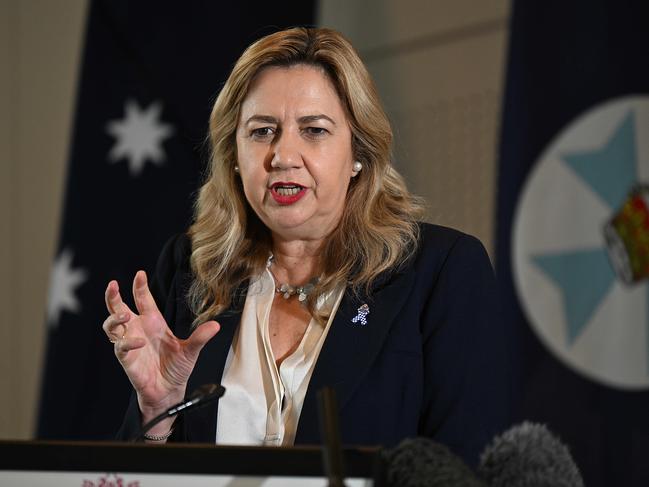 28/9/2023: Annastacia Palaszczuk Premier of Queensland during a press conf. at 1 William St, Brisbane. pic: Lyndon Mechielsen/Courier Mail